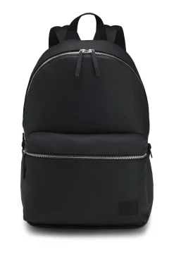 Rucksack mit Reißverschluss und Logo-Aufnäher aus Gummi
