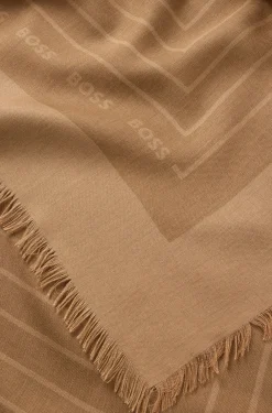Schal aus Voile mit Logo-Print