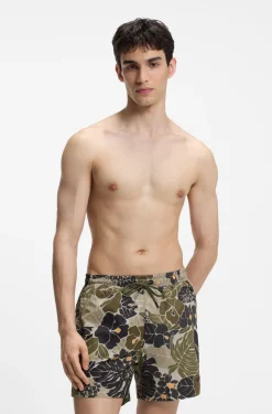 Schnell trocknende Badeshorts mit Allover-Print
