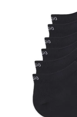 Sechserpack Sneakers-Socken aus Baumwoll-Mix mit Logos