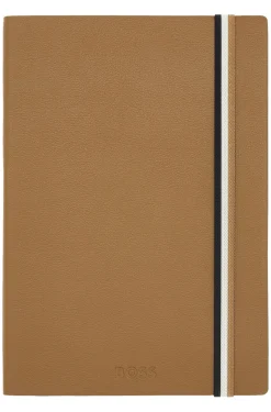 Set aus camelfarbenem DIN-A5-Notizbuch und Tintenroller