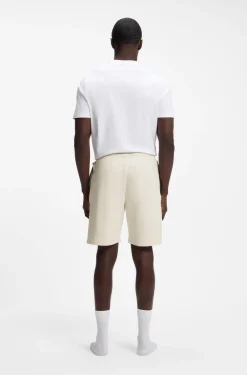 Shorts aus Baumwoll-Mix mit Metallic-Logo