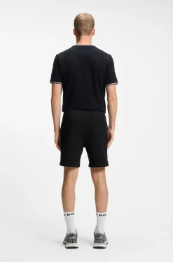 Shorts aus Baumwoll-Mix mit Paspeln