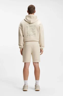 Shorts aus Baumwoll-Mix mit reflektierender Grafik