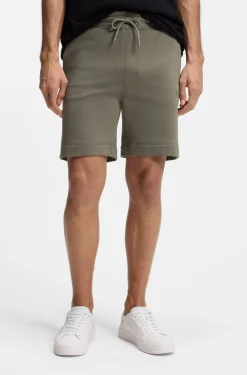 Shorts aus Baumwoll-Terry mit Logo-Patch