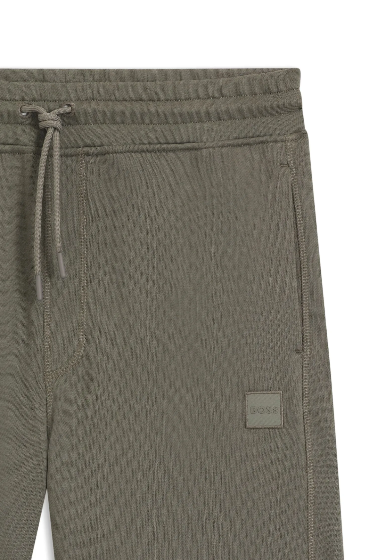 Shorts aus Baumwoll-Terry mit Logo-Patch