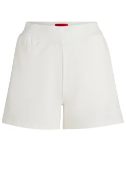 Shorts aus elastischem Gewebe mit Logo-Print