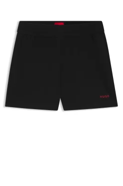 Shorts aus elastischem Gewebe mit Logo-Print