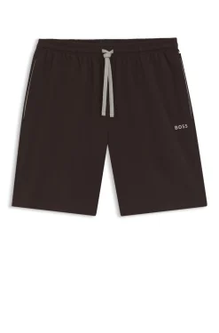 Shorts aus Stretch-Baumwolle mit Logo-Stickerei