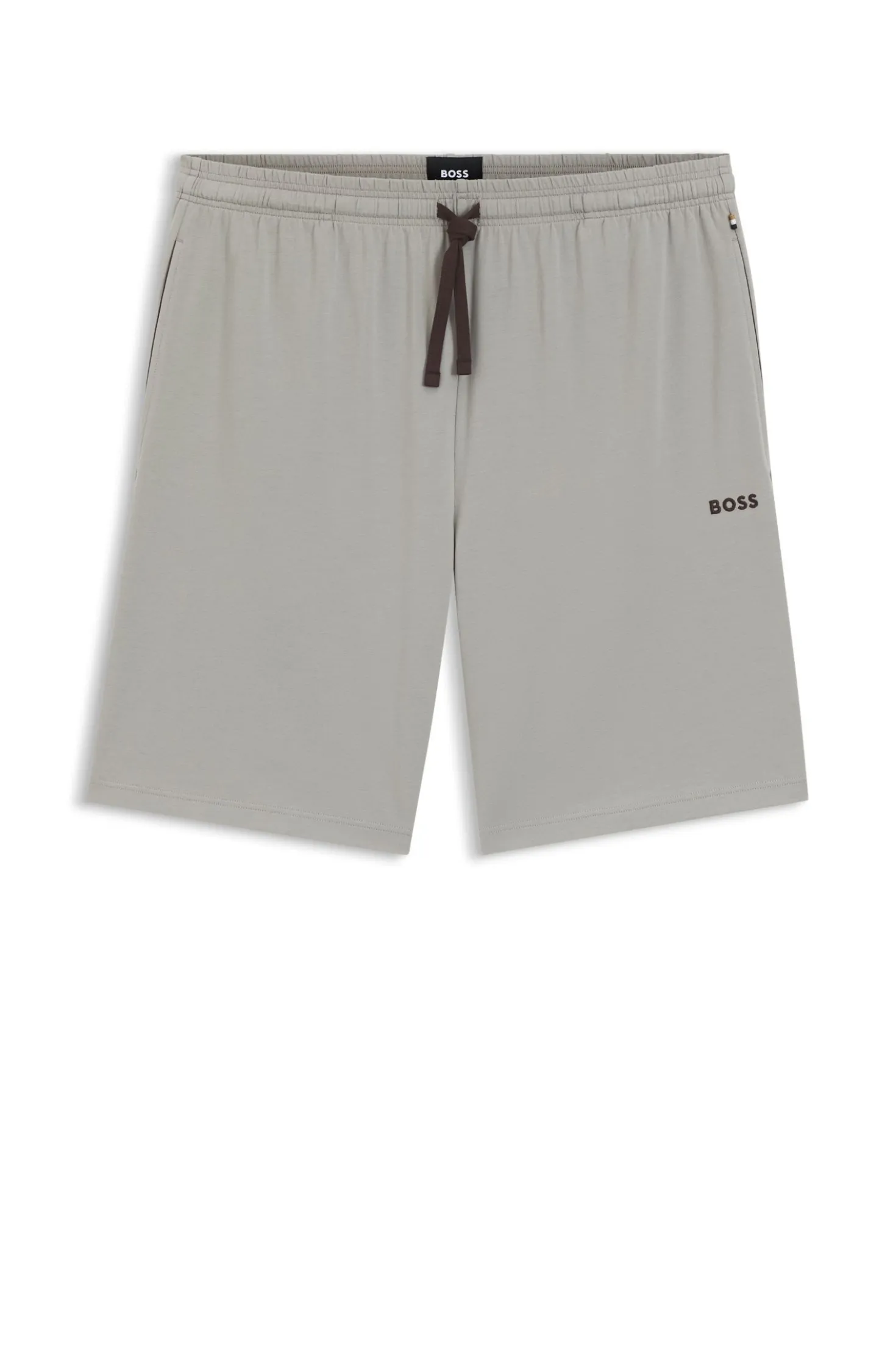 Shorts aus Stretch-Baumwolle mit Logo-Stickerei