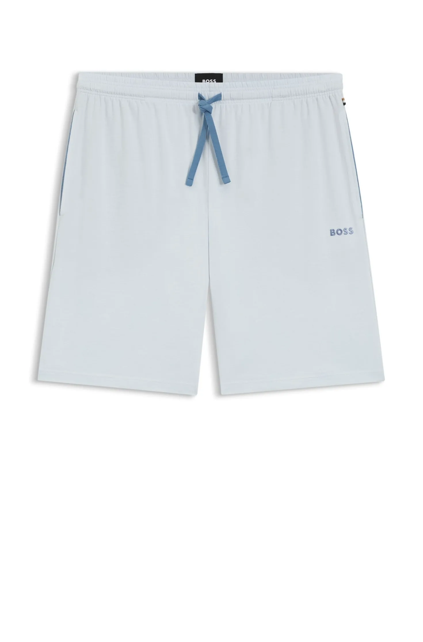Shorts aus Stretch-Baumwolle mit Logo-Stickerei