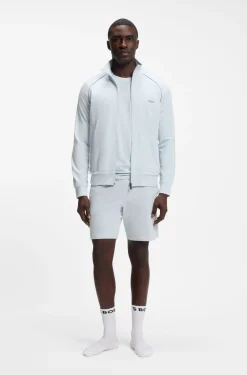 Shorts aus Stretch-Baumwolle mit Logo-Stickerei