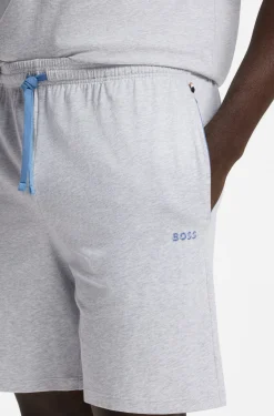 Shorts aus Stretch-Baumwolle mit Logo-Stickerei