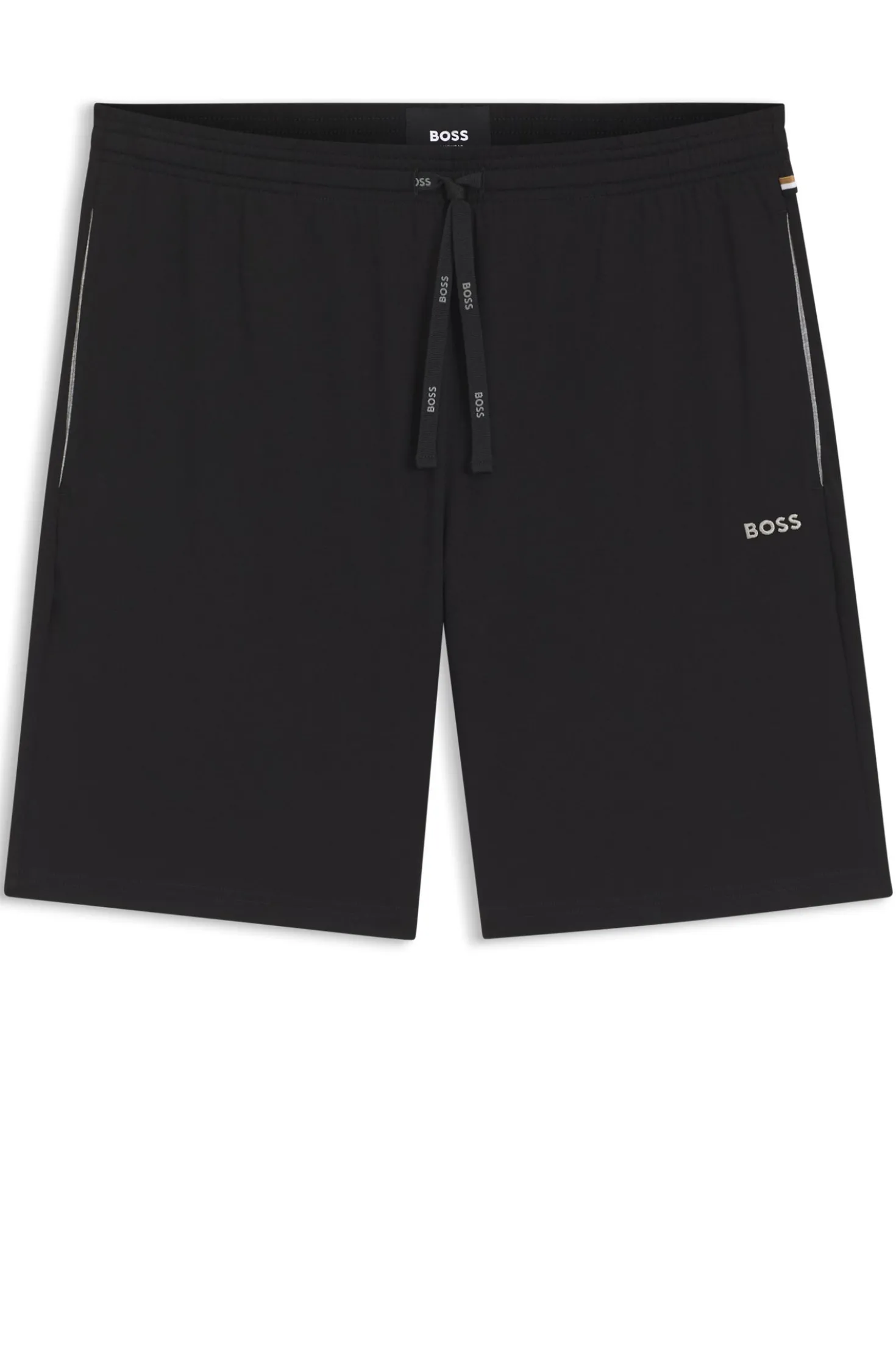 Shorts aus Stretch-Baumwolle mit Logo-Stickerei