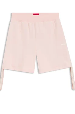 Shorts mit Logo-Print und gerafften Seiten