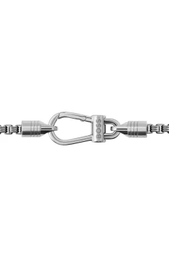 Silberfarbene Halskette mit Antik-Finish