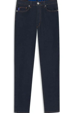 Skinny-Fit Jeans aus dunkelblauem Stretch-Denim