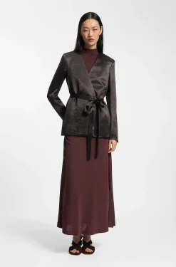 Slim-Fit Blazer aus schimmerndem Twill