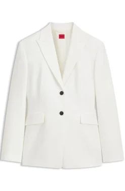 Slim-Fit Blazer mit kontrastfarbenen Knöpfen