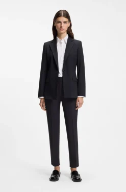 Slim-Fit Cropped-Hose aus Stretch-Gewebe