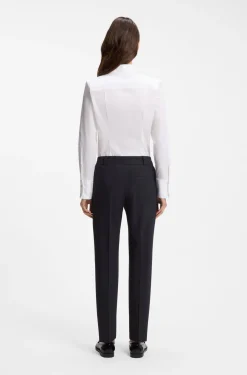 Slim-Fit Cropped-Hose aus Stretch-Gewebe