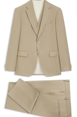 Slim-Fit Dreiteiler aus Schurwoll-Serge