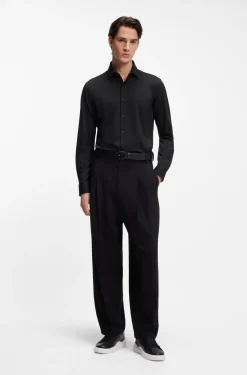 Slim-Fit Hemd aus funktionalem Stretch-Jersey