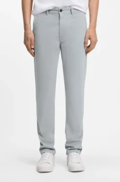 Slim-Fit Hose aus überfärbtem elastischem Satin