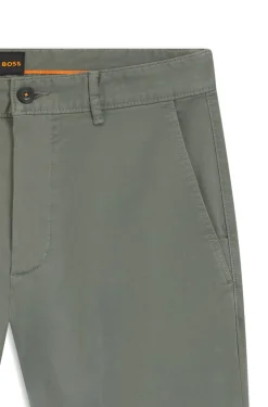 Slim-Fit Hose aus überfärbtem elastischem Satin