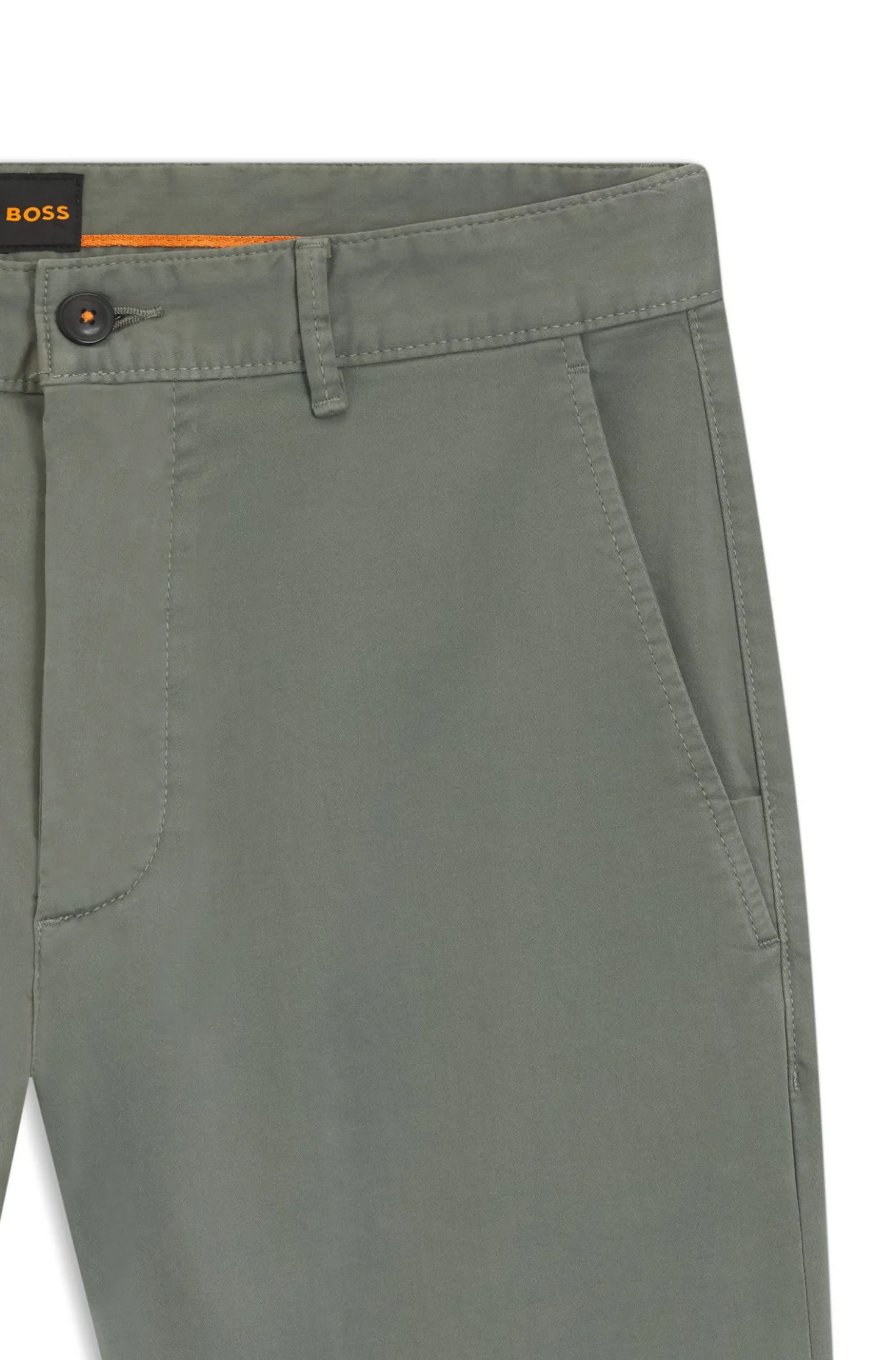 Slim-Fit Hose aus überfärbtem elastischem Satin