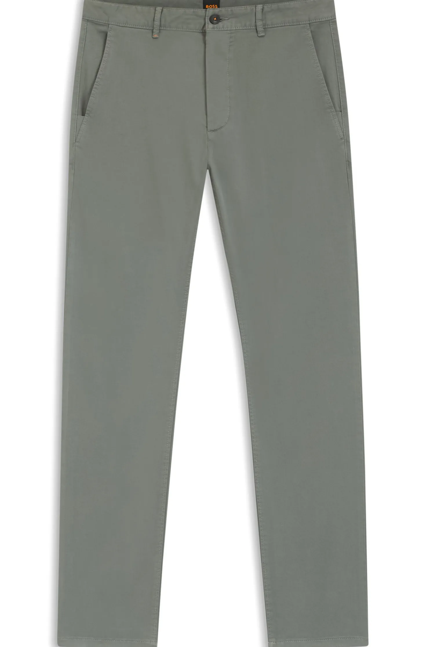 Slim-Fit Hose aus überfärbtem elastischem Satin