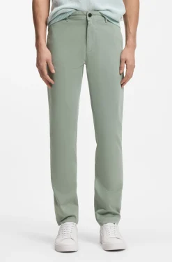 Slim-Fit Hose aus überfärbtem elastischem Satin