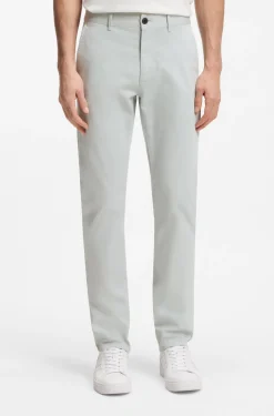 Slim-Fit Hose aus überfärbtem elastischem Satin