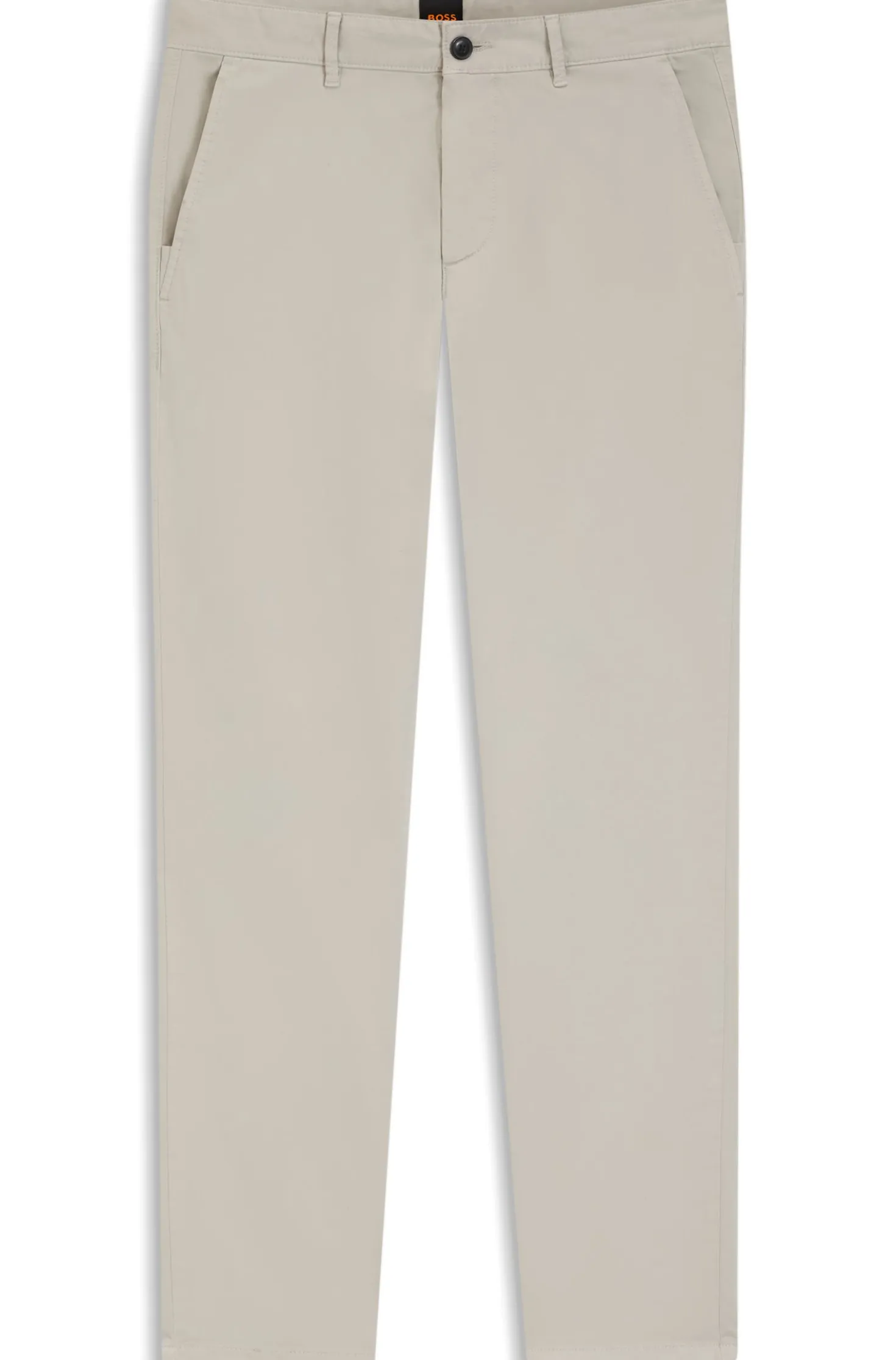 Slim-Fit Hose aus überfärbtem elastischem Satin