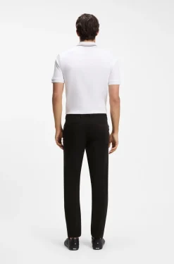 Slim-Fit Hose aus elastischer Baumwoll-Gabardine