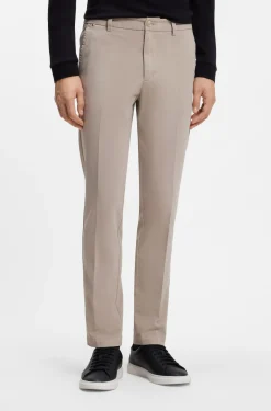 Slim-Fit Hose aus elastischer Baumwoll-Gabardine