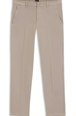 Slim-Fit Hose aus elastischer Baumwoll-Gabardine