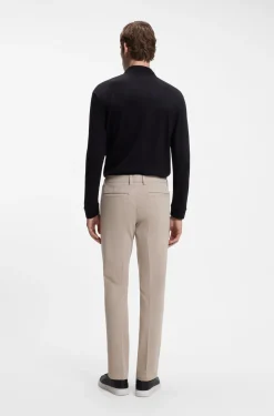 Slim-Fit Hose aus elastischer Baumwoll-Gabardine