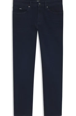 Slim-Fit Jeans aus dunkelblauem Stretch-Denim
