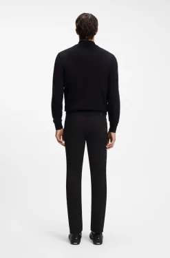 Slim-Fit Jeans aus schwarzem Stretch-Denim