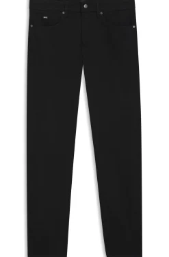 Slim-Fit Jeans aus schwarzem Stretch-Denim