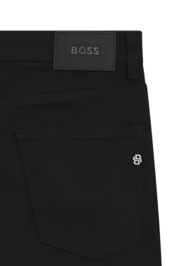 Slim-Fit Jeans aus schwarzem Stretch-Denim