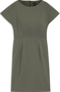 Slim-Fit Kleid aus italienischer Stretch-Wolle