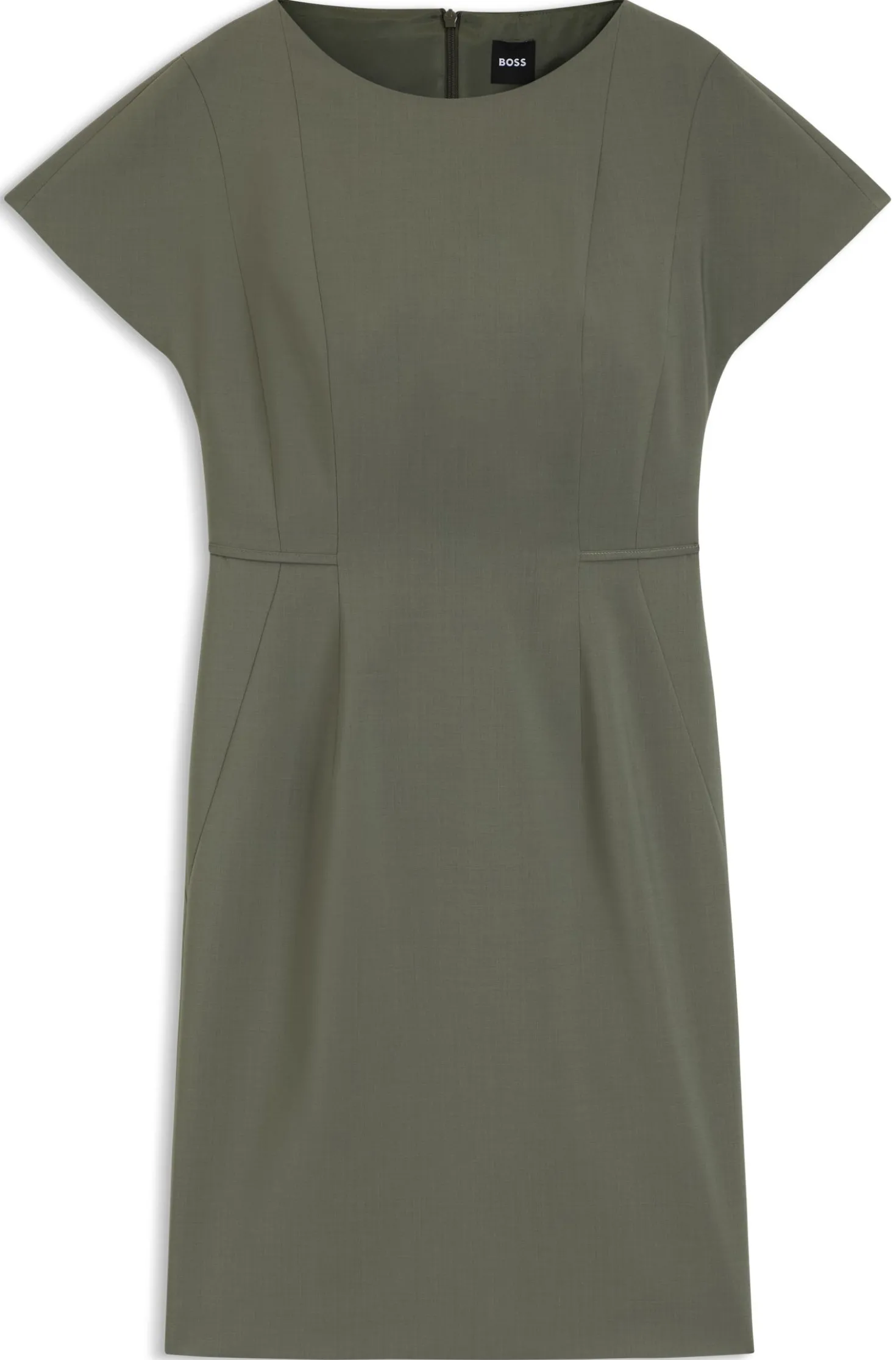 Slim-Fit Kleid aus italienischer Stretch-Wolle