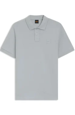 Slim-Fit Polohemd aus Stretch-Baumwolle mit Logo-Aufnäher