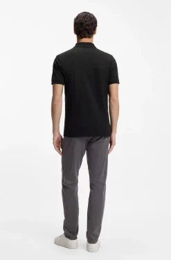 Slim-Fit Polohemd aus Stretch-Baumwolle mit Logo-Aufnäher