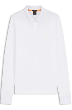 Slim-Fit Poloshirt aus elastischem Baumwoll-Piqué