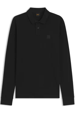 Slim-Fit Poloshirt aus elastischem Baumwoll-Piqué