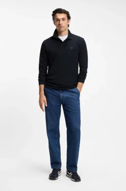 Slim-Fit Poloshirt aus elastischem Baumwoll-Piqué