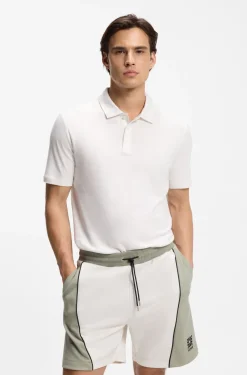 Slim-Fit Poloshirt aus Slub-Interlock